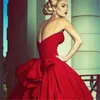 فستان الخطوبة Abito Cerimonia Donna Sera 2019 Sweetheart Red Princess Ball Vality Dresses Cheap Prom Dress1172367