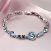 Herz des Ozeans Liebesarmband Kristall Diamant Armband Schmuck Damen Armbänder Neues Hochzeitsgeschenk Modeschmuck 162295