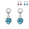 Mode 100% 925 Silverörringar älskar romantik Infinity Swarovski Crystal Earring Women Party Present Lover's Infinite Valentine's Day Jewelry