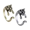 Everfast Wholesale 10pc/Lot Punk Style Adjustable Baby Tiger Ring, 3D Animal Rings Antique Silver Bronze Punk Style For Special Gift