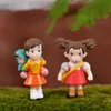 Pvc söt anime figur trädgård dekorationer tecknad hayao miyazaki film miniatyrer diy fe trädgård terrarium mikro landskap dekoration barn julklapp
