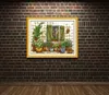 Outside the window, Chinese DIY handmade needlewrok Cross Stitch Embroidery kits,counted printed on canvas DMC 14CT 11CT DMC Needlework Sets