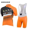 Homens 2017 camisa de ciclismo clássico Retro orange clothing desgaste da bicicleta equitação mtb Mountain road wear personalizado NOWGONOW bib gel pad atacado