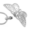 Design Design Hollow Butterfly Ze Stali Nierdzewnej Kobiety Memorial Ash Pamiątka Zwierząt Urn Kremacja Biżuteria Wisiorek Naszyjnik Kobiety