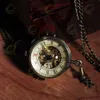 Presente Xmas Assista bola de vidro grosso-Antique Mecânica Pocket Watch Colar Pingente