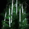 Multi-Color 13.1ft Meteor Shower Rain Tubes 8 LED Christmas Lights Wedding Party Garden Xmas String Light Outdoor Indoor Decor