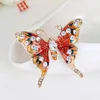 Regalo de Navidad, broche de mariposa de lujo, traje, bufanda, Clip, vestido de mujer, boda, solapa nupcial, Pin, joyería de fiesta, broche de diamantes de imitación