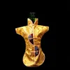 Unique Chinese Ethnic Craft Wine Bottle Cover Clothes Vintage Flower Silk Brocade Dust Bag Bottle Decor Bags Packaging Pouch 2pcs/lot