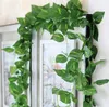 Konstgjorda falska dekorativa vinstockar silke växter lämnar lövverk blomma krans hem eller bröllop trädgårdsvägg diy dekoration ivy garland leveranser