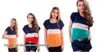 Vente en gros-Hot 2016 Femmes Chemises Mode T-Shirts Dames Chemises Rouge Vert Stripe Couleur Dame À Manches Courtes Plus Lâche Taille Tops T-shirts