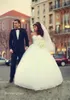 Luxe Vintage Lange Prinses Trouwjurk Hoge Kwaliteit Baljurk Sweetheart Crystal Corset Back Romantic Bridal Gown Custom Made Plus Size