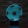 Calcio Creativo 3D Acrilico Visual Home Touch Lampada da tavolo Colorata che cambia Art Decor USB LED Lampada da notte da scrivania per bambini TD20