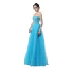 Gratis verzending Real Sample Sky Blue Prom-jurken Sweetheart Abiti da Cerimonia da Sera Avondjurken 2020 ABITO SPOSA