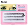 12 MM False Eyelashes 10 Pack/Lot (60 Pcs/Pack ) Natural Long Lasting Handmade Grafting Black Stems Thick False Eye Lashes Eyelashes B