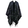 2017 Ethnic Geometric Shawl Women Bohemia Cashmere Tassel Poncho Aztec Long Pashmina Kimono Knitted Capes Wraps Cardigan