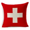 National Flags Cushion Cover Britain and the United States Australia Car Decoration Linen Cotton Pillow Case Square Sofa Pillow Cover