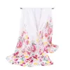 Factory Cheap fashion design butterfly floral printing chiffon scarves women spring and autumn long silk scarves ladies wild shawls warm hij