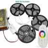 DC12V SMD 5050 RGB LED Strip 60LED / M FLEXIBELE TAPE 5M 10M 15M 20M + RF TOUCH REMOTE CONTROLE CONTROLE + POWERADAPTERVOORDELING