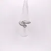 抽象的なエレガンスクリア Cz バンドリング本物の 925 スターリングシルバー RingsFits ヨーロッパパンドラスタイルジュエリー Andy Jewel 191031CZ