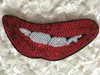1 zestaw haftowanych naszywek z cekinami zawiera 6 sztuk naprasowywany wzór ust zakka patchwork DIY ręcznie robione aplikacje do szycia quilti360R