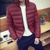 Masculino para baixo por atacado- vendas quentes casuais, homens atraentes de inverno quente magro de jaqueta de moda de casaco bolhas grossa Parka Outerwear