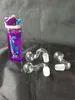 Mini-versie van S Burning Glass Bongs Accessoires, Unieke Oliebrander Glasleidingen Waterleidingen Glazen Pijp Olierouts Roken met Druppel