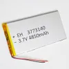 모델 3773140 DVD PAD를위한 3.7V 4850mAh 리튬 중합체 Li-Po 재충전 전지 이동 전화 GPS 힘 은행 사진기 책 기록 병 텔레비젼 상자