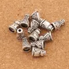 Tapas de cono de puntos de flores, tapa de cuentas, 200 unids/lote, 7,4x7,4mm, componentes de accesorios de joyería de plata/bronce antiguo L1083