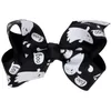 Bowknot tryckt pannband flickor barrettes halloween tema baby tillbehör pumpa hårklipp barn coloful hårband 9940229