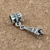 100pcs lot Ancient Silver 3D Eiffel Tower Charm Big Hole Beads For Jewelry Making Bracelet Necklace Findings 27x65mm A120a4505319