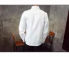 Großhandels- Art und Weise beiläufige Männer Langarm-Revers-Oberseiten-beiläufige lose Rosen-Druck-Hemden-Faser-Mischung-weiße Farben-Bluse Blusas Hombre
