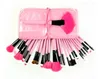 Nowy Professional 24 PCS Makeup Szczotka Zestaw Make-UP Kit Wool Marka Make Up Brush Set Case Darmowy DHL