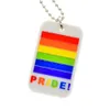 50pcs Pride Silicon Hundetag Halskette mit 24 Zoll Ballkette 2 Farben für Promotion Geschenk236i