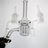 Quartz Thermal Banger Nail 10mm 14mm 18mm Double Tube Quartz Thermal Banger with crab cap 45 degree For Oil Rigs Glass Bongs