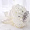 Custom Feito Artificial Bouquet de Casamento de Mariage Blanc Noiva Ramos de Novia Cristal Bouquet de Promoção Em Estoque