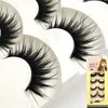 S21S2 5 paires de faux cils Extension professionnelle en plastique épais tige de coton noir pleine bande faux cils cheveux synthétiques Ma6060181