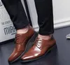 Mode chaussures plates pour homme de haute qualité en cuir véritable chaussures mâle à lacets homme d'affaires chaussure hommes robe-chaussures automne Oxfords grande taille