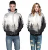 Partihandel-S - 4XL Ny Harajuku Style Kläder Kvinnor / Män 3D Hoodies Print Forest Space Galaxy Brand Sweatshirt Pullovers Crewneck Tops