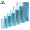 Variety of Sizes 100pcs Glossy Blue Heat Sealable Sachets food Storage Bag Aluminum Foil Mylar Package Bags