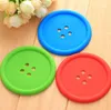 1000pcs Round Silicone Coasters Button Coasters Cup Mat Hem Dricka Placemat Bordskasse Koppar Kuddar 5 färger