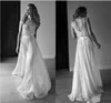 low back chiffon wedding dresses