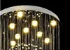 LEDクリスタルシャンデリアライト階段吊りライトランプランプ屋内照明装飾D70cm H200cmシャンデリア照明器具305K