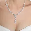 2019 Sparkly Rhinestone Crystal smycken brudhalsband örhängen sätter smycken för prom party bröllop i lager billigare4291836