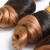 1b 4 27 Three Tone Ombre Menselijke Hair Extensions Ombre Braziliaanse Virgin Menselijk Haar Losse Wave 13x4 Kant Frontale Sluiting met Bundels