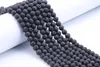 Fashion DIY Accessories Lava Rock Loose beads Black gem Natural stone Beads For women bracelets jewelry making wholesale Bulk Lots