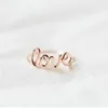 Everfast Wholesale 10pc/Lot Fashion LOVE Letter Finger Rings Women Minimalist Rings Jewelry Can Mix Color EFR040