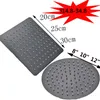 Titanium Black Bathroom Ultrathin Rain Shower Head 8/10/12 Inch Square & Round Rainfall Showerhead