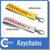 2016 Baseball-Schlüsselanhänger, Fastpitch-Softball-Zubehör, Baseball-Naht-Schlüsselanhänger, viele Farben, kostenlos DH