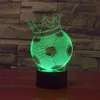 Gradienti colorati 3D Illusione ottica Honor Honor Crown Football LED Effetto di illuminazione unico Effetto USB Touch Desk Lamp2987684