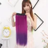 1PCS OMBRE CLIP Synthetische haarverlenging Lang rechte kanekalon één stuk clip in haarextensies 5 clips 24 inch 115G 6780588